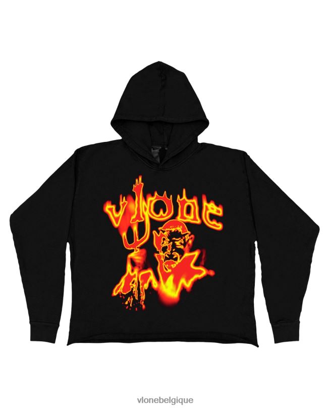 être Vlone Hommes extrémités sweat à capuche noir 6V4D36 haut