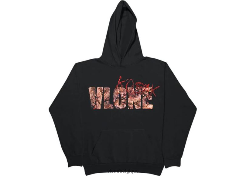 être Vlone Hommes kodak noir ko sweat à capuche noir 6V4D50 haut