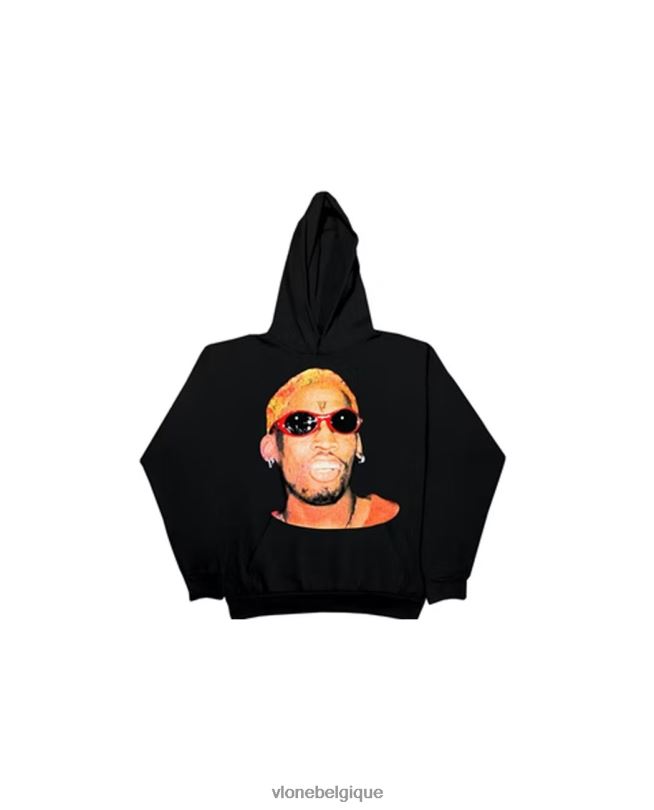 être Vlone Hommes sweat à capuche aérographe rodman noir 6V4D89 haut