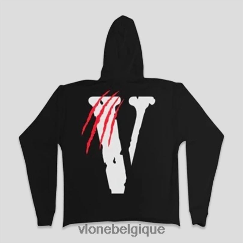 être Vlone Hommes sweat à capuche panthère noire 6V4D93 haut