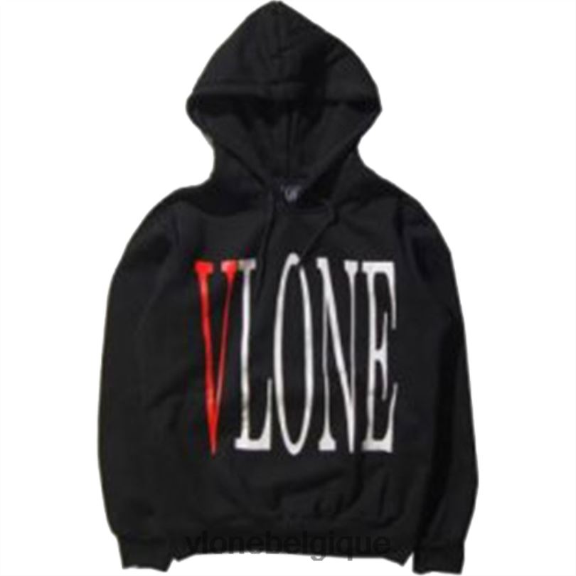 être Vlone Hommes sweat à capuche streetwear basique noir 6V4D79 haut