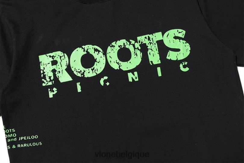 être Vlone Hommes T-shirt Roots Picnic noir 6V4D251 haut