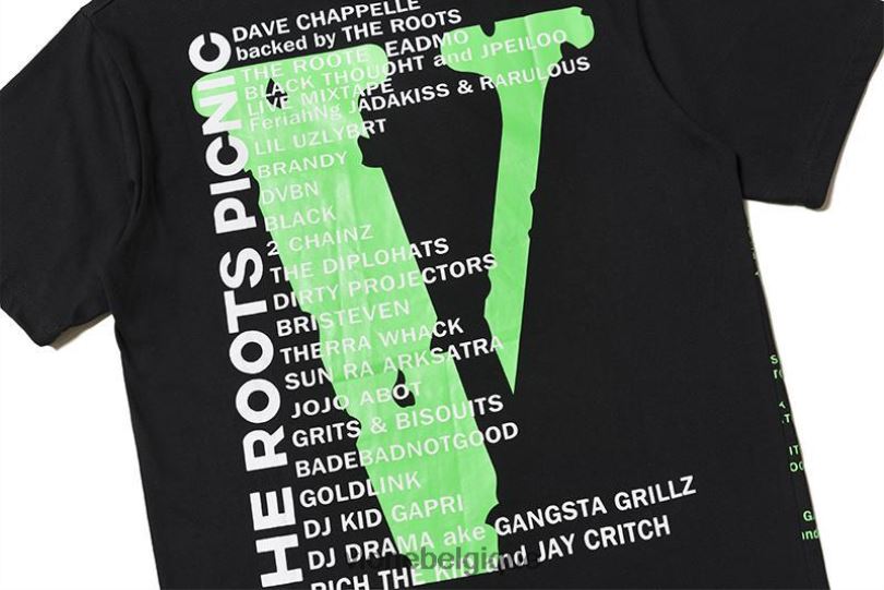 être Vlone Hommes T-shirt Roots Picnic noir 6V4D251 haut