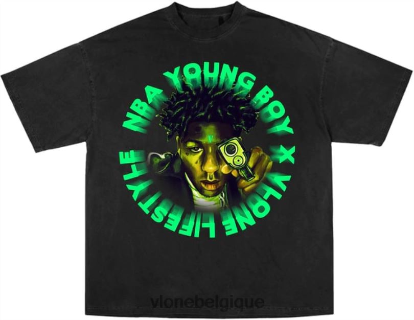 être Vlone Hommes T-shirt Youngboy NBA Cross Roads 6V4D245 haut