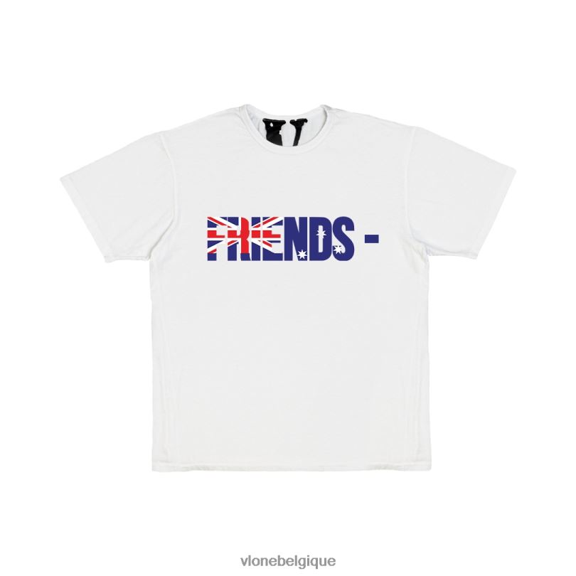 être Vlone Hommes amis aus t shirt blanc 6V4D267 haut