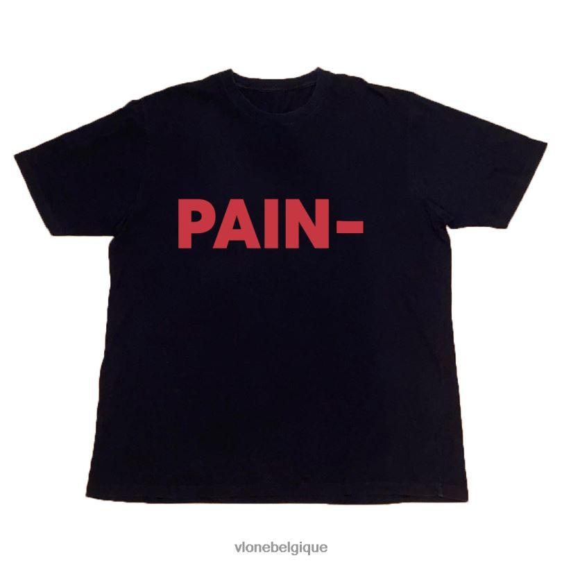 être Vlone Hommes douleur t-shirt noir 6V4D218 haut