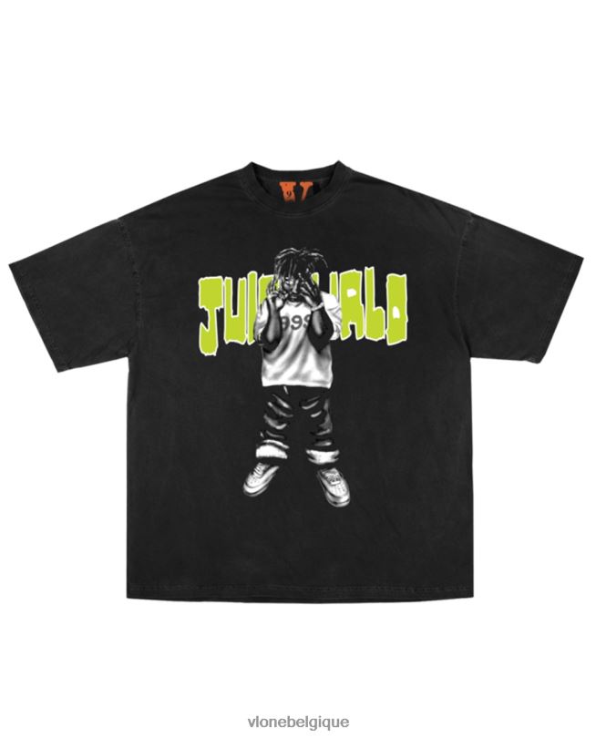 être Vlone Hommes juice wrld moty t-shirt noir 6V4D144 haut