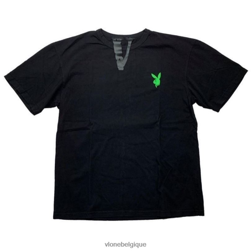 être Vlone Hommes playboy carti lapin t-shirt noir 6V4D220 haut