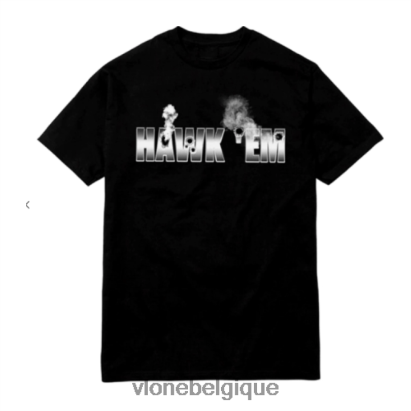 être Vlone Hommes pop smoke hawk em' tee 6V4D309 haut