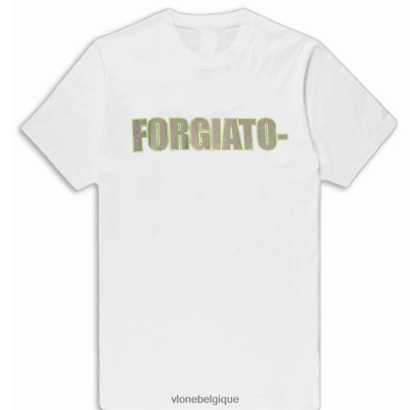 être Vlone Hommes t-shirt blanc forgiato 6V4D209 haut