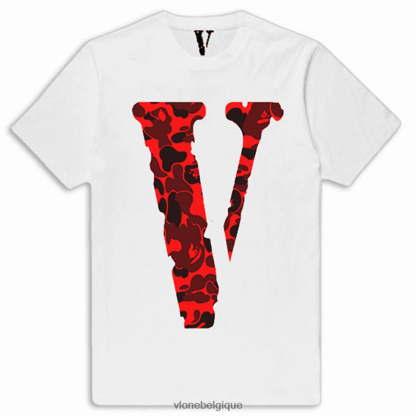 être Vlone Hommes t-shirt camouflage 6V4D126 haut