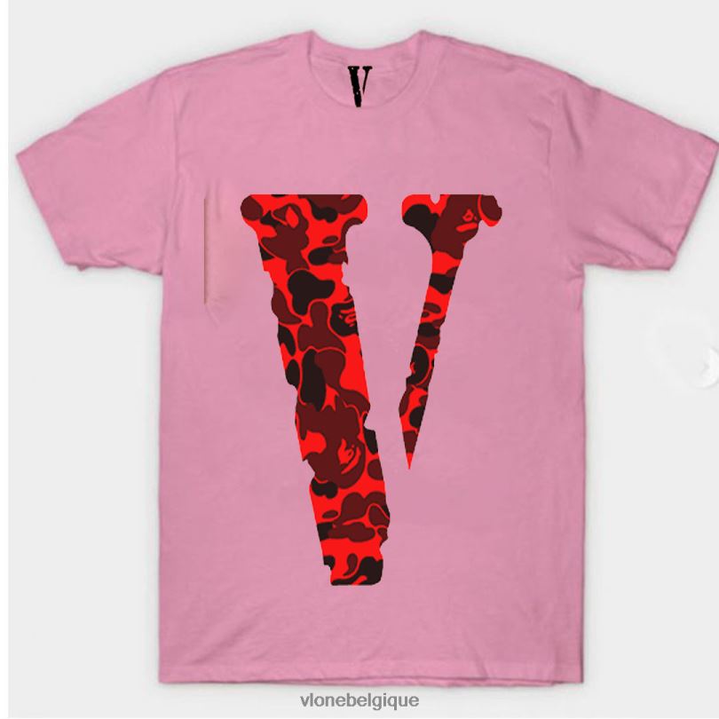 être Vlone Hommes t-shirt camouflage 6V4D126 haut