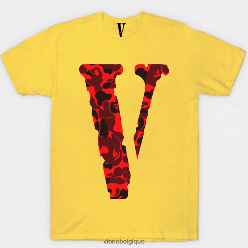 être Vlone Hommes t-shirt camouflage 6V4D126 haut