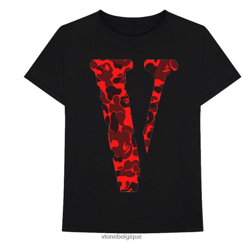 être Vlone Hommes t-shirt camouflage 6V4D126 haut