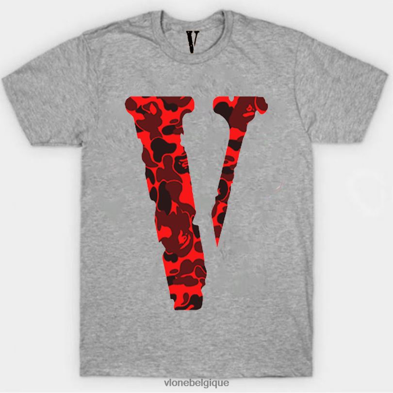 être Vlone Hommes t-shirt camouflage 6V4D126 haut