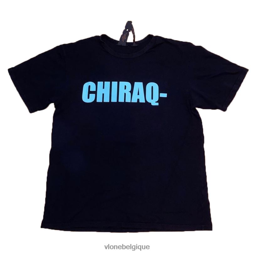 être Vlone Hommes t-shirt chiraq noir 6V4D228 haut