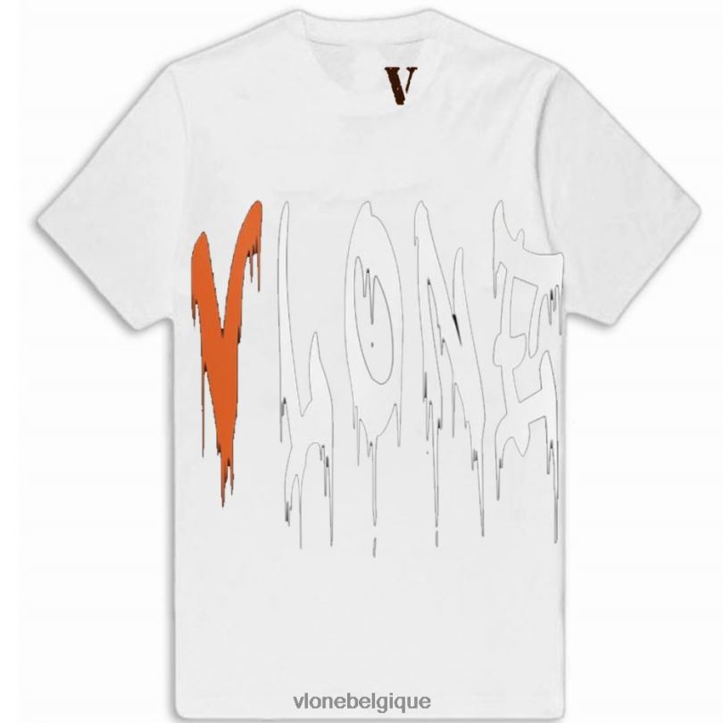 être Vlone Hommes t-shirt chute de sang 6V4D277 haut