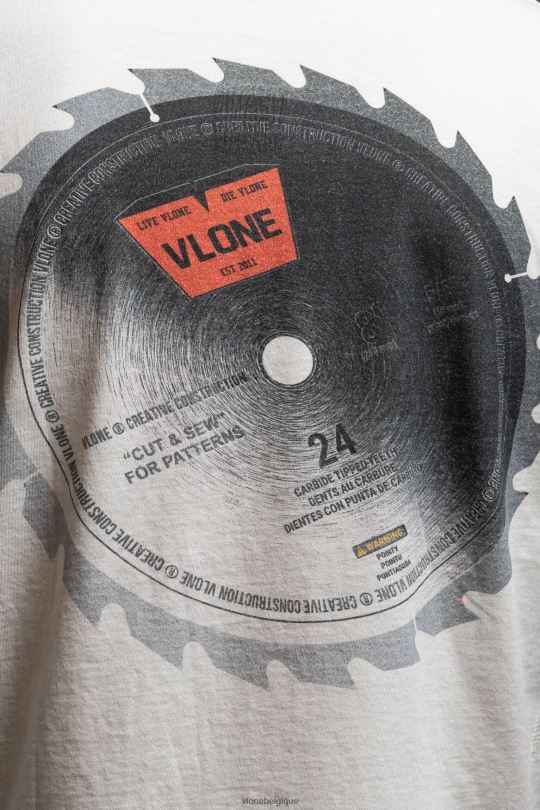 être Vlone Hommes t-shirt coupe droite 6V4D108 haut