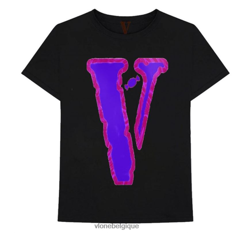 être Vlone Hommes t-shirt en marbre barbe à papa 6V4D273 haut