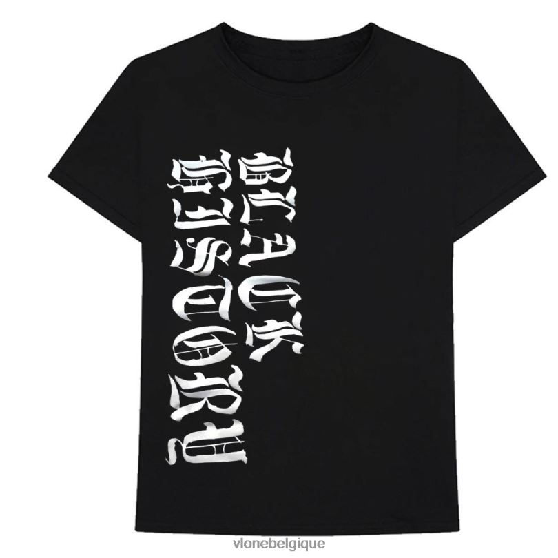 être Vlone Hommes t-shirt histoire des noirs noir 6V4D183 haut