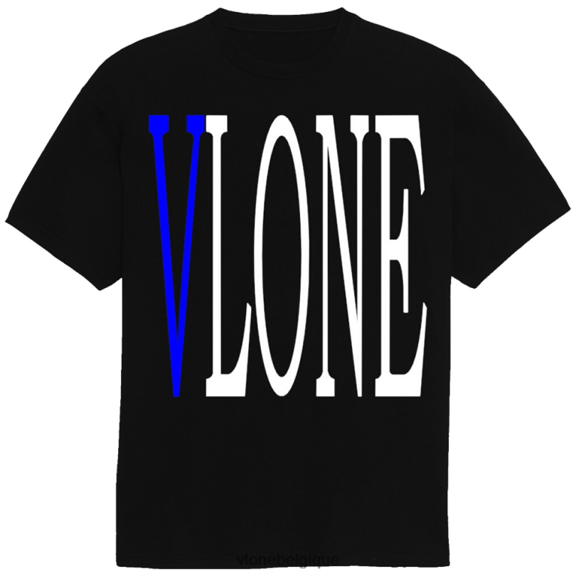 être Vlone Hommes t-shirt imprimé v bleu 6V4D362 haut