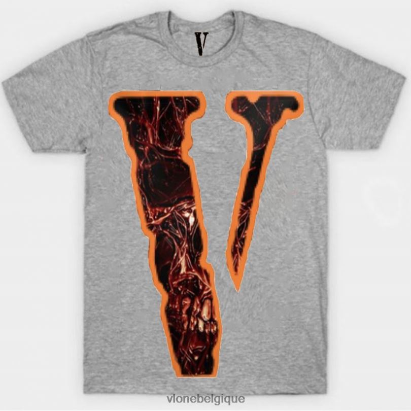 être Vlone Hommes t-shirt ligne ombre 6V4D294 haut