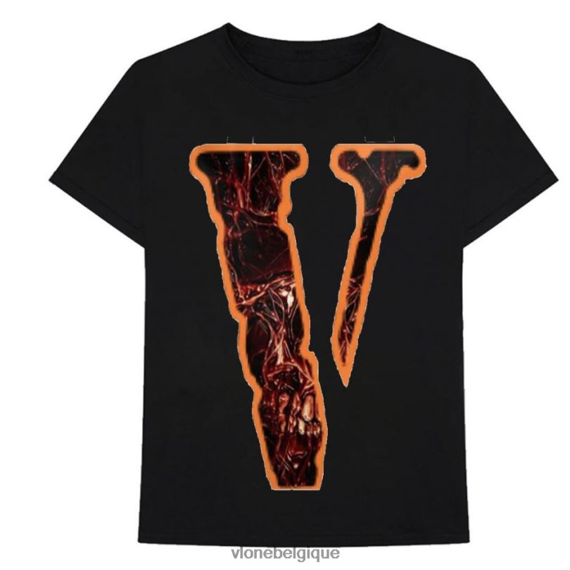 être Vlone Hommes t-shirt ligne ombre 6V4D294 haut