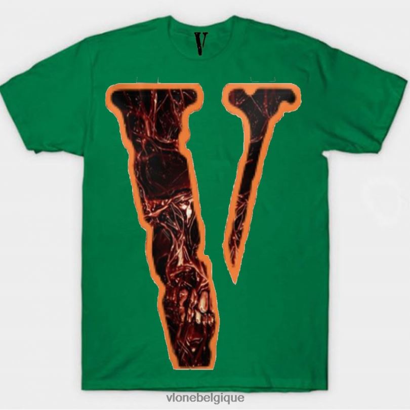 être Vlone Hommes t-shirt ligne ombre 6V4D294 haut