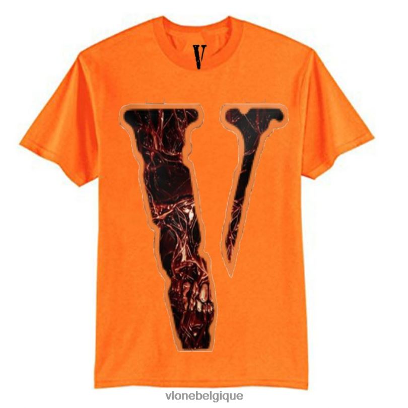 être Vlone Hommes t-shirt ligne ombre 6V4D294 haut