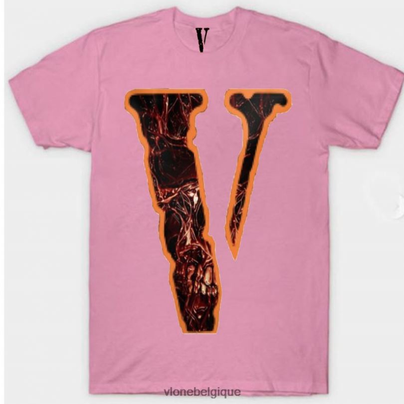 être Vlone Hommes t-shirt ligne ombre 6V4D294 haut