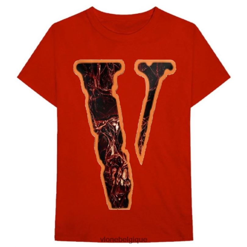 être Vlone Hommes t-shirt ligne ombre 6V4D294 haut