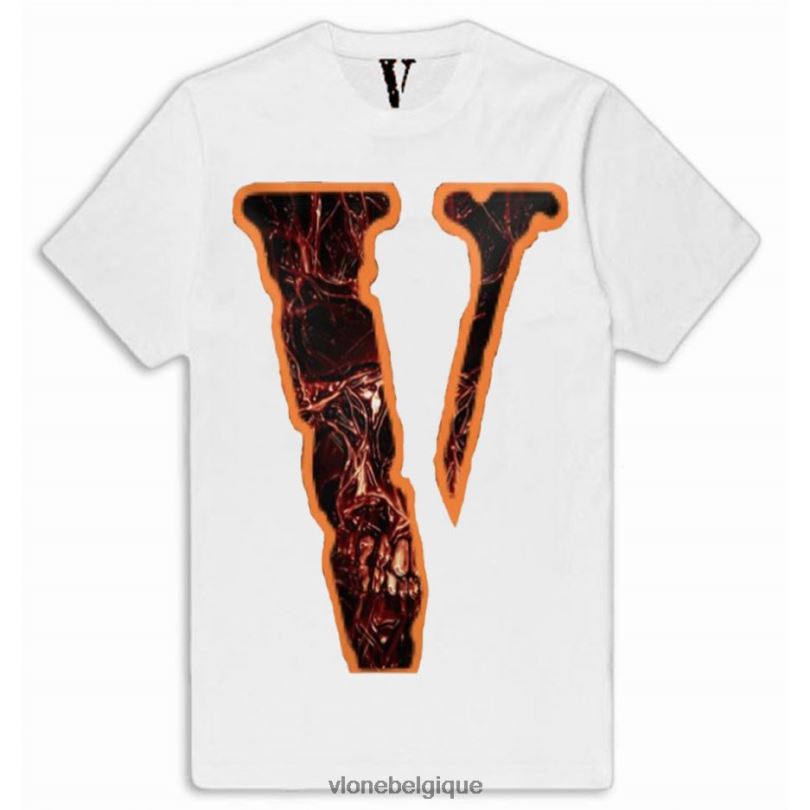 être Vlone Hommes t-shirt ligne ombre 6V4D294 haut