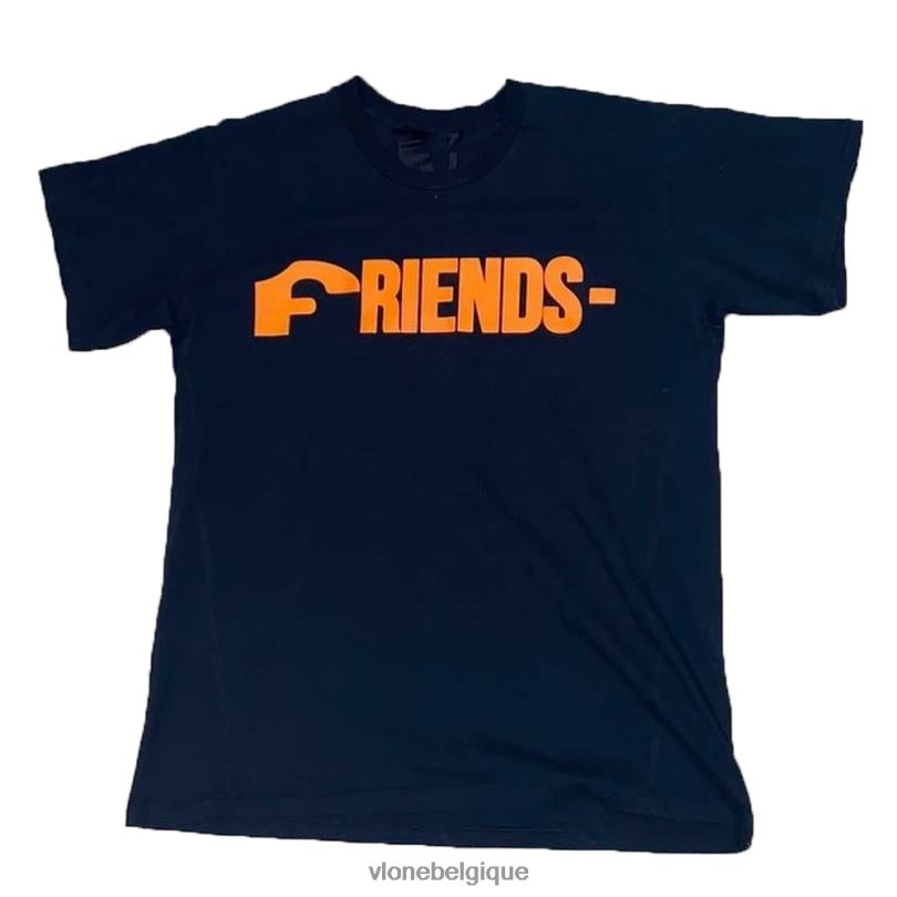 être Vlone Hommes t-shirt à logo forgiato noir 6V4D225 haut