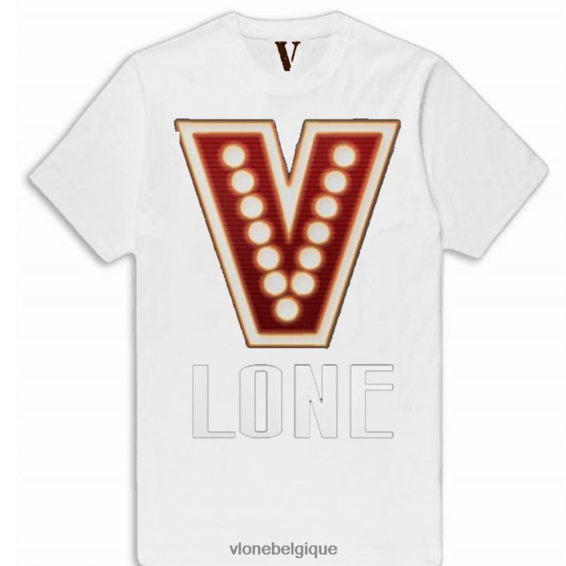 être Vlone Hommes t-shirt lumière rouge 6V4D271 haut