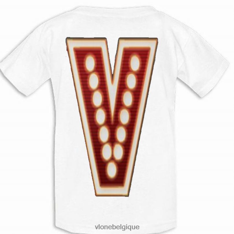 être Vlone Hommes t-shirt lumière rouge 6V4D271 haut