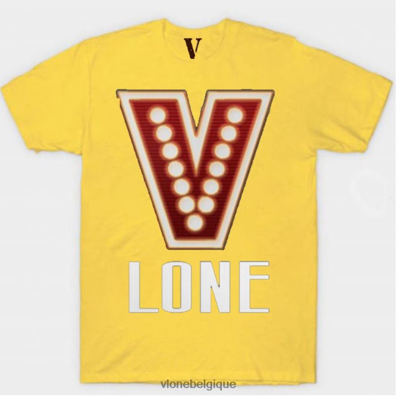 être Vlone Hommes t-shirt lumière rouge 6V4D271 haut