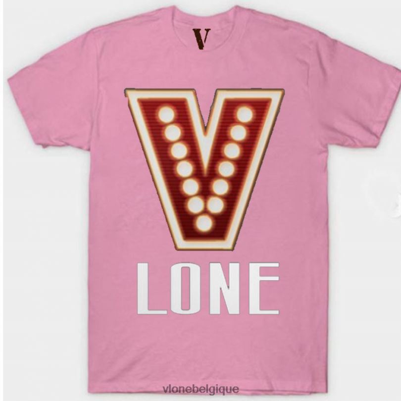 être Vlone Hommes t-shirt lumière rouge 6V4D271 haut