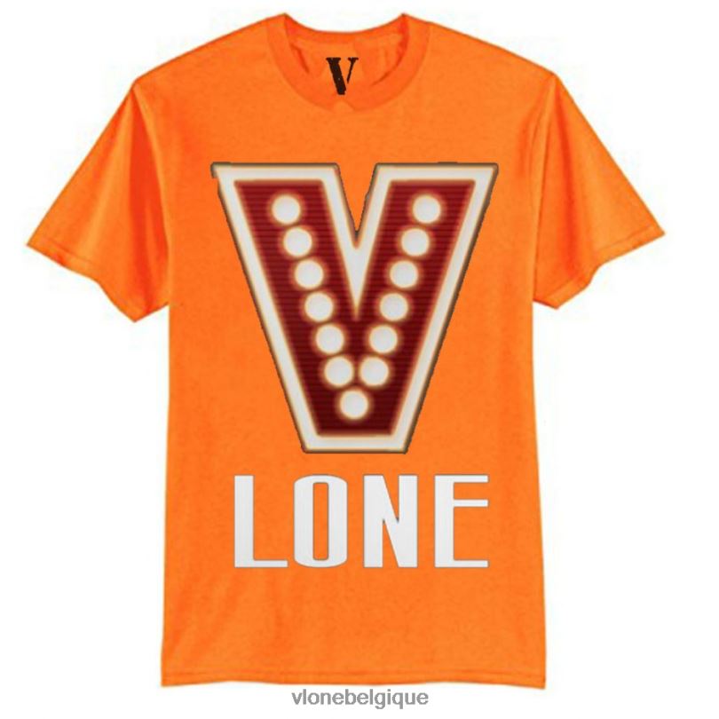 être Vlone Hommes t-shirt lumière rouge 6V4D271 haut