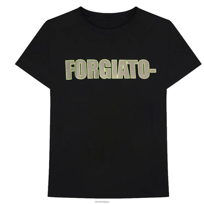 être Vlone Hommes t-shirt noir forgiato 6V4D210 haut