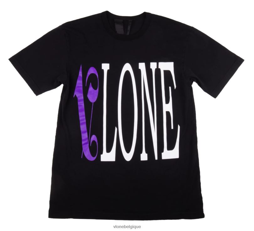 être Vlone Hommes t-shirt palm angels noir/violet 6V4D187 haut