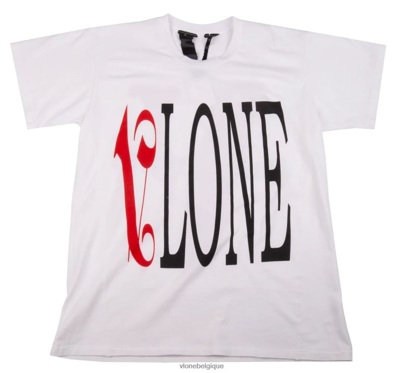 être Vlone Hommes t-shirt palm angels rouge/blanc 6V4D185 haut