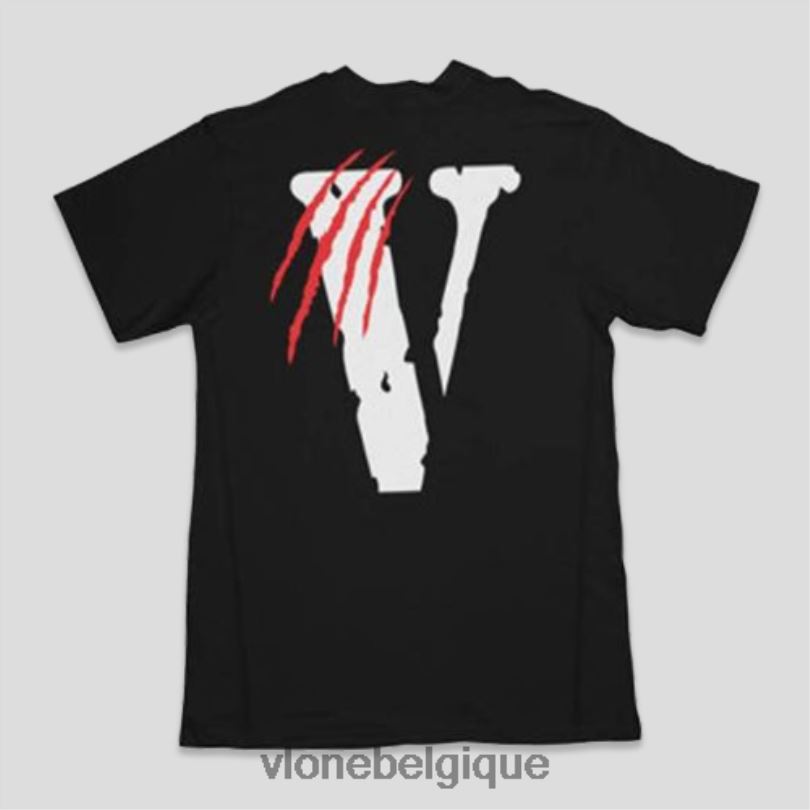 être Vlone Hommes t-shirt panthère noire 6V4D298 haut