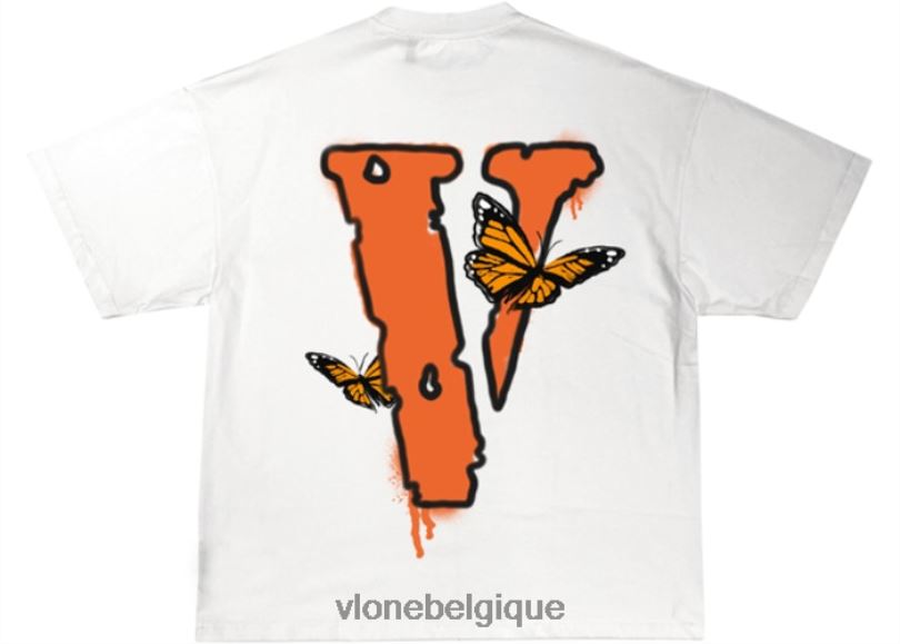 être Vlone Hommes t-shirt papillon Juice Wrld 6V4D157 haut