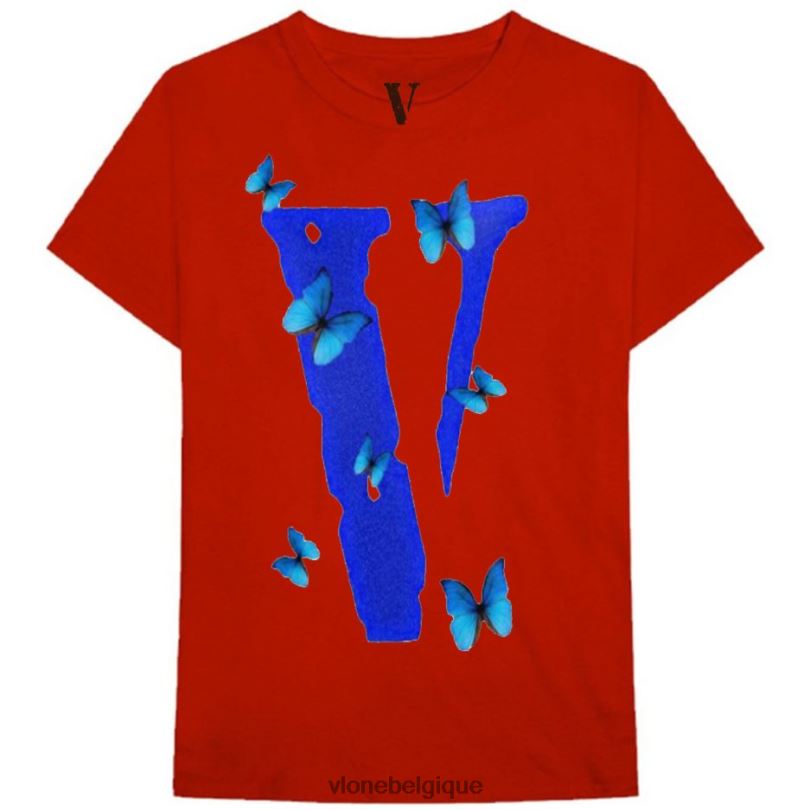 être Vlone Hommes t-shirt papillon Juice Wrld 6V4D159 haut