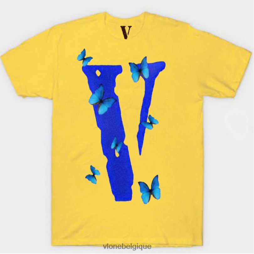 être Vlone Hommes t-shirt papillon Juice Wrld 6V4D159 haut