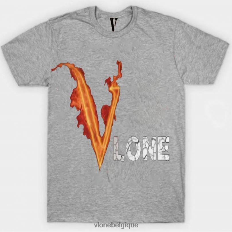 être Vlone Hommes t-shirt pierre de feu 6V4D282 haut