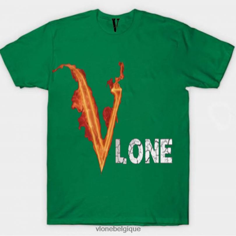 être Vlone Hommes t-shirt pierre de feu 6V4D282 haut