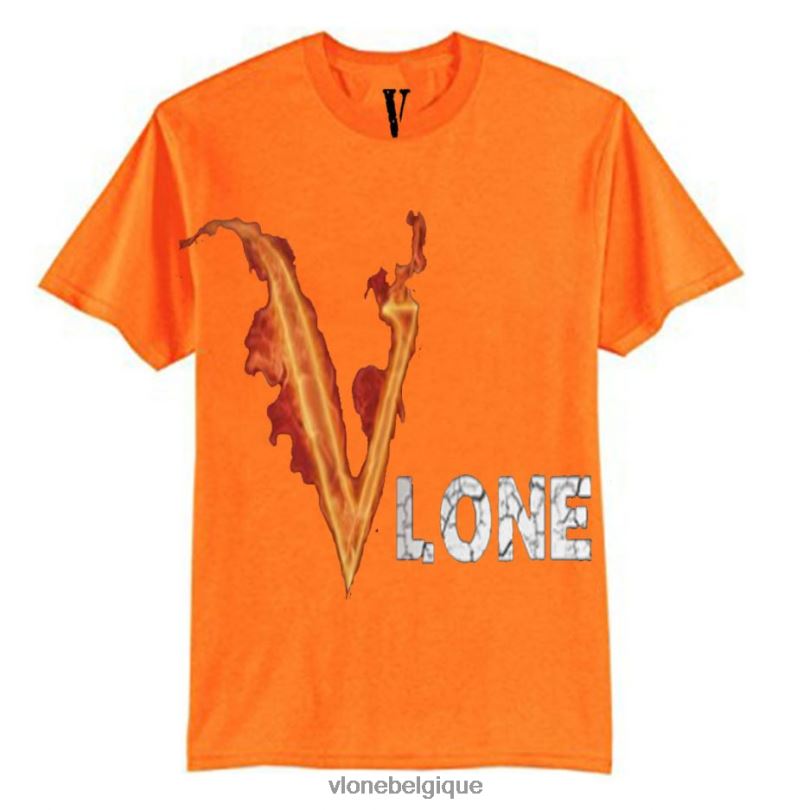 être Vlone Hommes t-shirt pierre de feu 6V4D282 haut