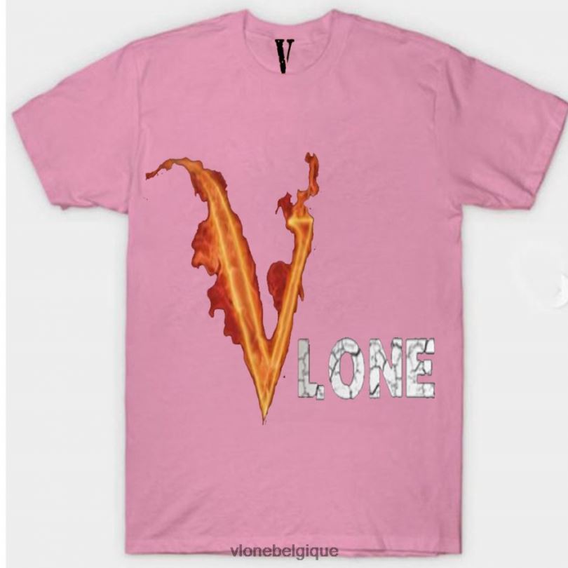 être Vlone Hommes t-shirt pierre de feu 6V4D282 haut