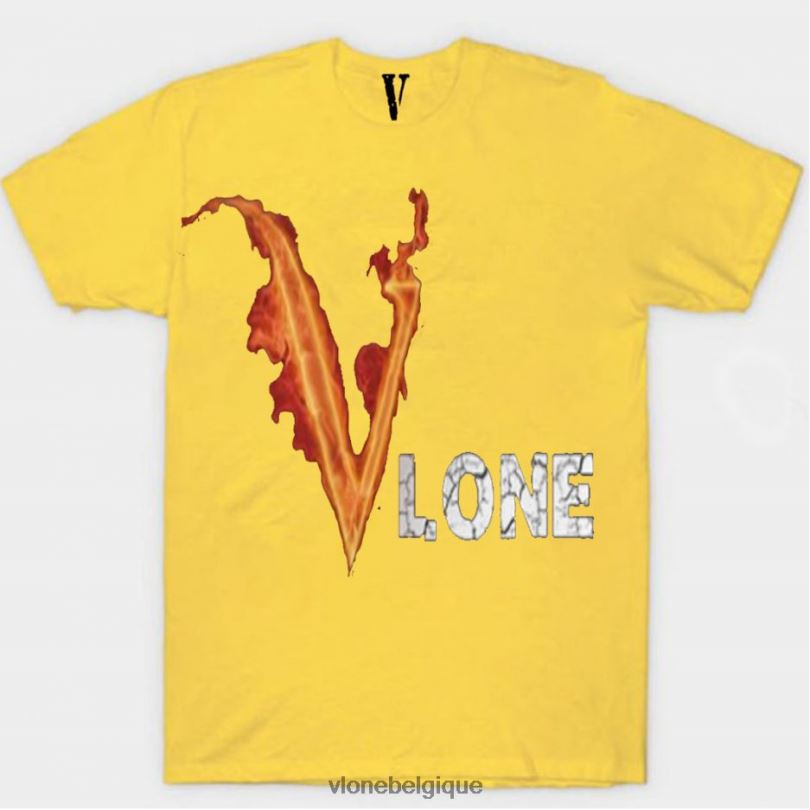 être Vlone Hommes t-shirt pierre de feu 6V4D282 haut